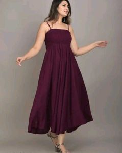 Burgundy Spaghetti Strap Maxi Dress