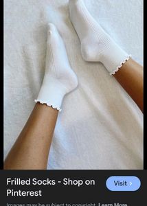Beautiful White Western Socks.