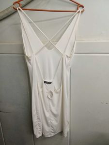 Fashion Nova Backless White Dress