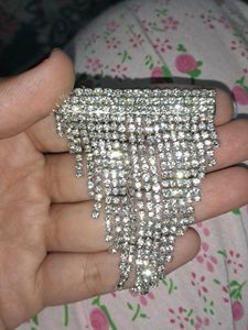 Luxurious Silver Rhinestone Diamond Hair Clip