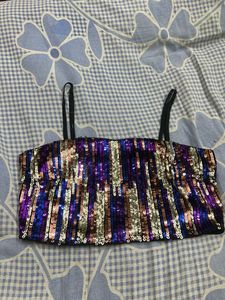 Sequin Party Crop Top