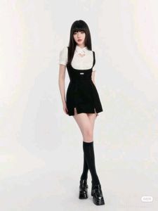 y2k black corset dress