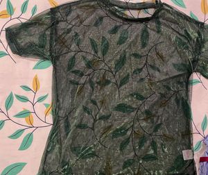 Green Sheer Botanical Top