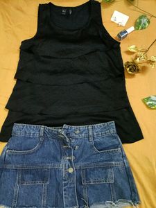 Black Satin Top