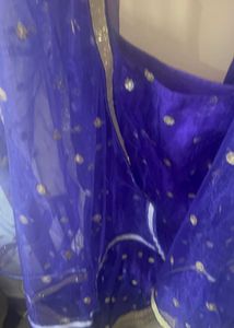 Purple Mermaid Net Sequinned Lehenga With Dupatta