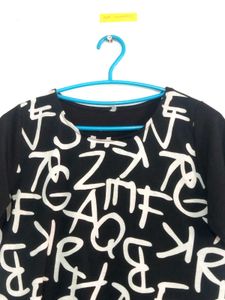 Black &amp; White Print Top