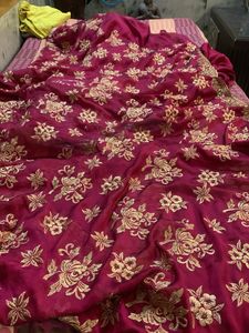 Elegant Embroidered Saree