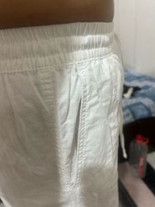 Combo Of White Linen Set And Casual Trouse