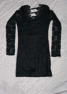 Elegant Black Lace Dress