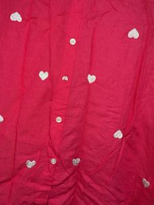 Heart Embroidered Shirt