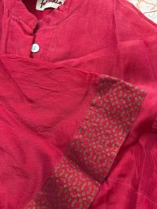 Celebrate in Style:FabIndia’s Elegant Pink A-line