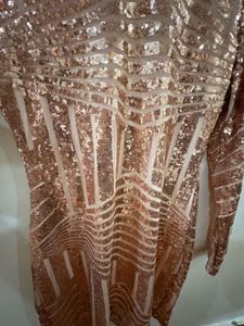 Golden Sequin Bodycon  Dress