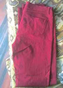 Maroon Stretchable Jeans