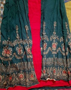 Green Ethenic Cut Out Gown Xxl Size