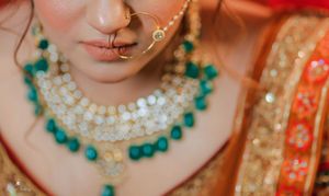 Gold Nose Ring with Chain