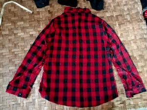 Red &amp; Black Plaid Flannel Shirt.Unused.