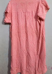 CASUAL WEAR PINK KURTI. BUST SIZE=30-48