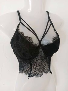 black sexy corset top