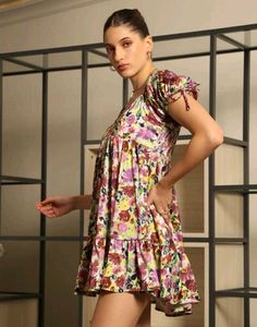 Shein sweetheart neck Puff Sleeve mini dress