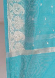 Teal Dupatta with Silver Detail