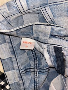 Checkerboard Print Jeans From URBANIC
