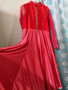 Elegant Red Anarkali Kurta