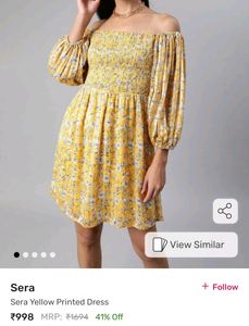 Yellow Mini Dress