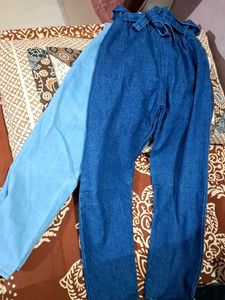 PINVE Girls Pack of 2 Blue Comfort High-Rise Stret