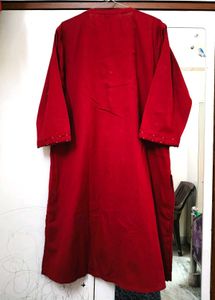 Iktara Maroon Red Thread &amp;  Bead Embroidery Kurta