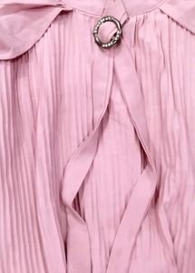 Pink Pleated Top