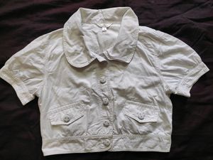 Price Drop!!! Korean White Crop Top