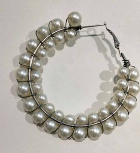Pearl Hoop Earrings