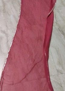 Dark Peach Naira Cut Kurti Set