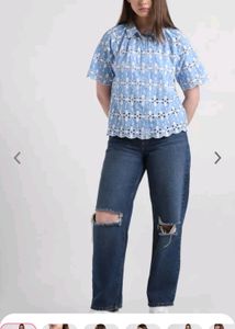 Comfort Days Sky Blue Shiffili Shirt By ONLY