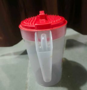 Red Top Plastic Pitcher