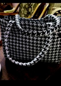 Black And White Chinese Tote Bag