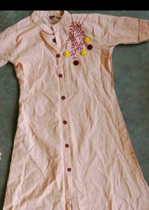 Handmade Embroidered Button-Down Dress
