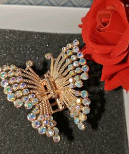 Butterfly Rhinestone Hair Clip