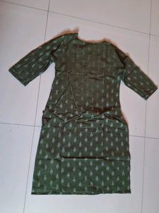 Green Printed Kurta