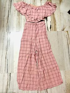 Pink Plaid Two-Piece Set