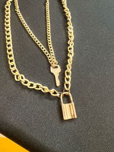 Layered Lock &amp; Key Necklace