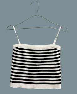 Strappy Black & White Top