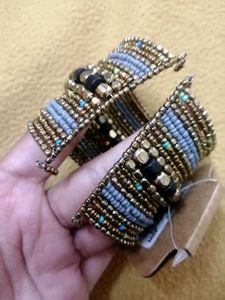 Metallic Beaded &amp; Stacked Bracelet