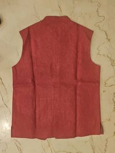 Stylish Red Sleeveless Jacket