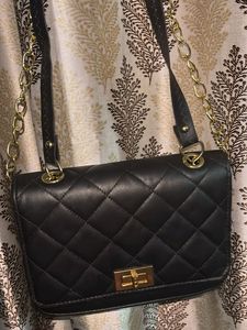 Black Quilted Crossbody Bag