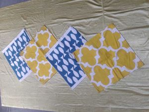 4 Gaddi Covers In Cotten With Chain Stitched🇻🇦