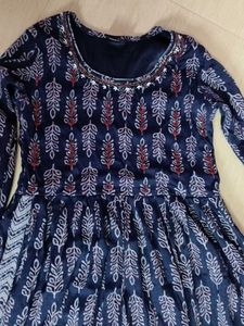 Elegant Blue Printed Kurta