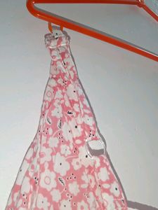 Price Drop😲 Pink And White Sleeveless Dress