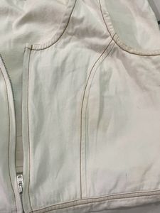 White Denim Zip-Up Dress