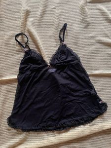 Pinteresty Coquette Black Mesh Top 🎀